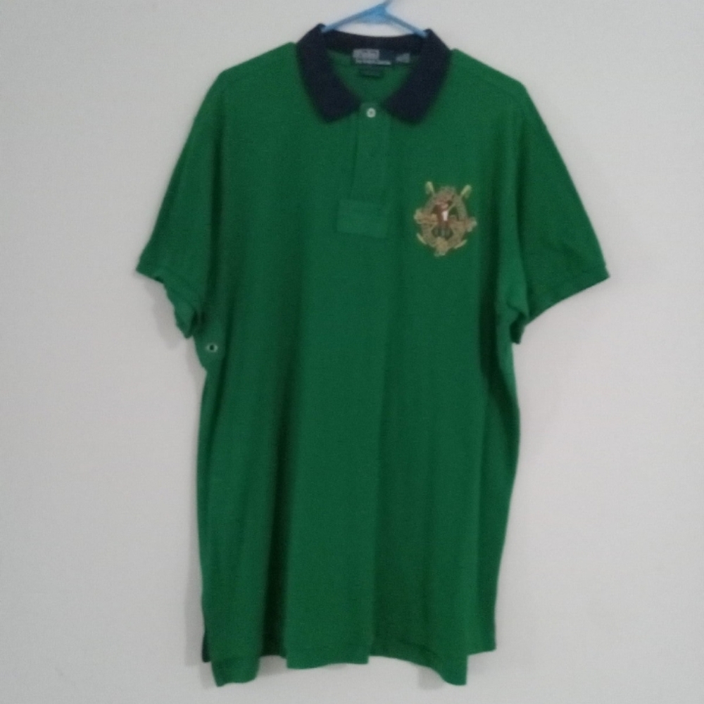 Polo Ralph Lauren s/s green & blue Polo shirt xl.